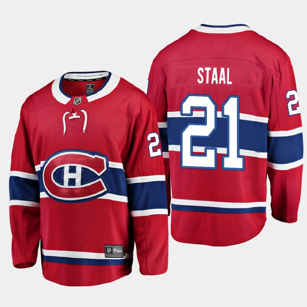 Men's Montreal Canadiens Eric Staal #21 Home 2021 Red Jersey Men's Montreal Canadiens Eric Staal #21 Home 2021 Red Jersey