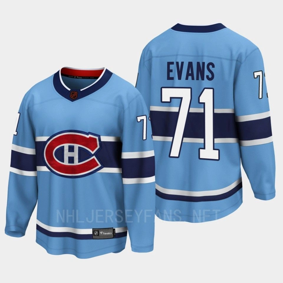 Women's Jake Evans Montreal Canadiens 2022 Special Edition 2.0 Breakaway Player Retro Blue Jersey