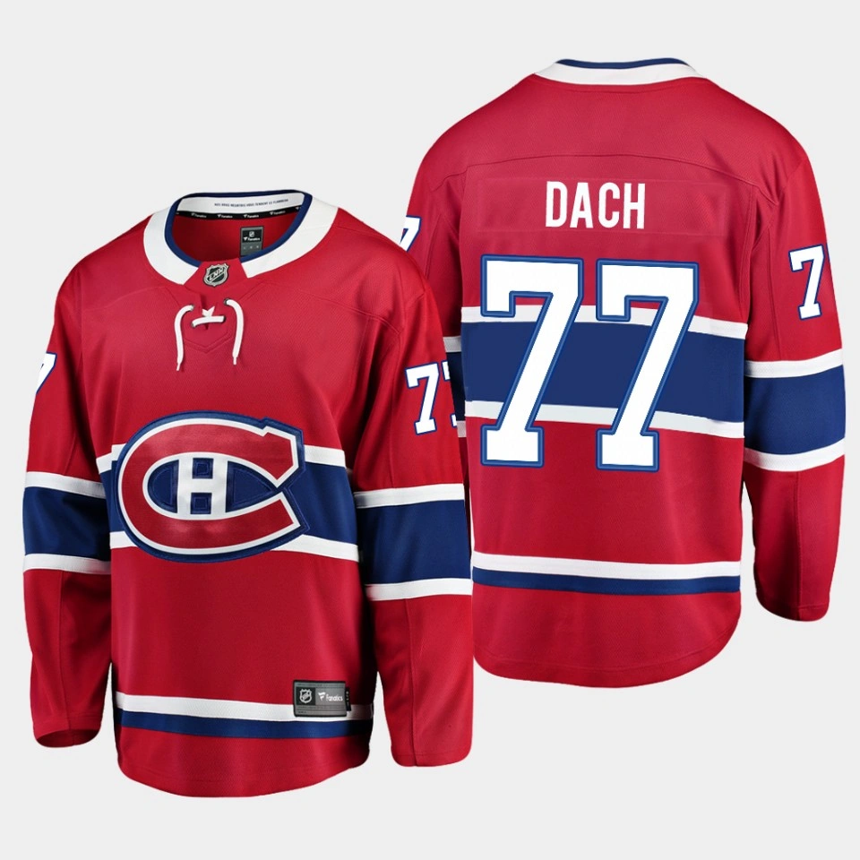 Youth Kirby Dach Montreal Canadiens 2022 Home Breakaway Player Red Jersey Youth Kirby Dach Montreal Canadiens 2022 Home Breakaway Player Red Jersey