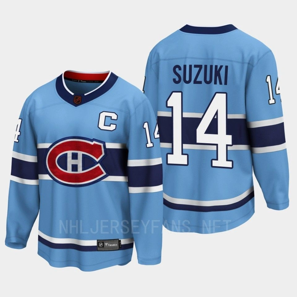 Women's Nick Suzuki Montreal Canadiens 2022 Special Edition 2.0 Breakaway Player Retro Blue Jersey