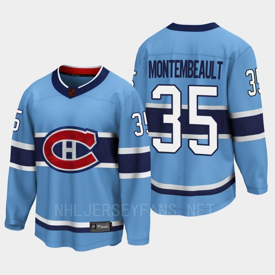Youth Sam Montembeault Montreal Canadiens 2022 Special Edition 2.0 Breakaway Player Retro Blue Jersey
