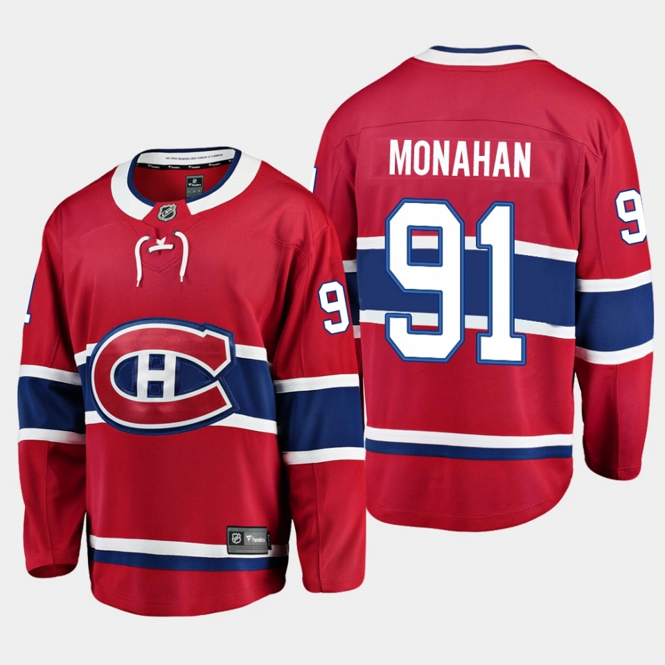 Sean Monahan Montreal Canadiens Home Breakaway Player Red Jersey