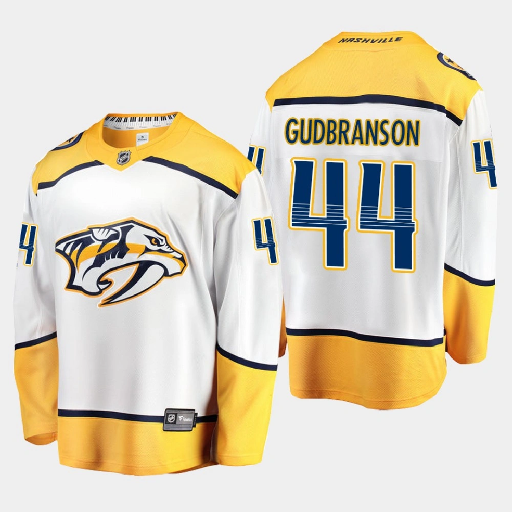 Youth Nashville Predators Erik Gudbranson #44 Away 2021 White Jersey