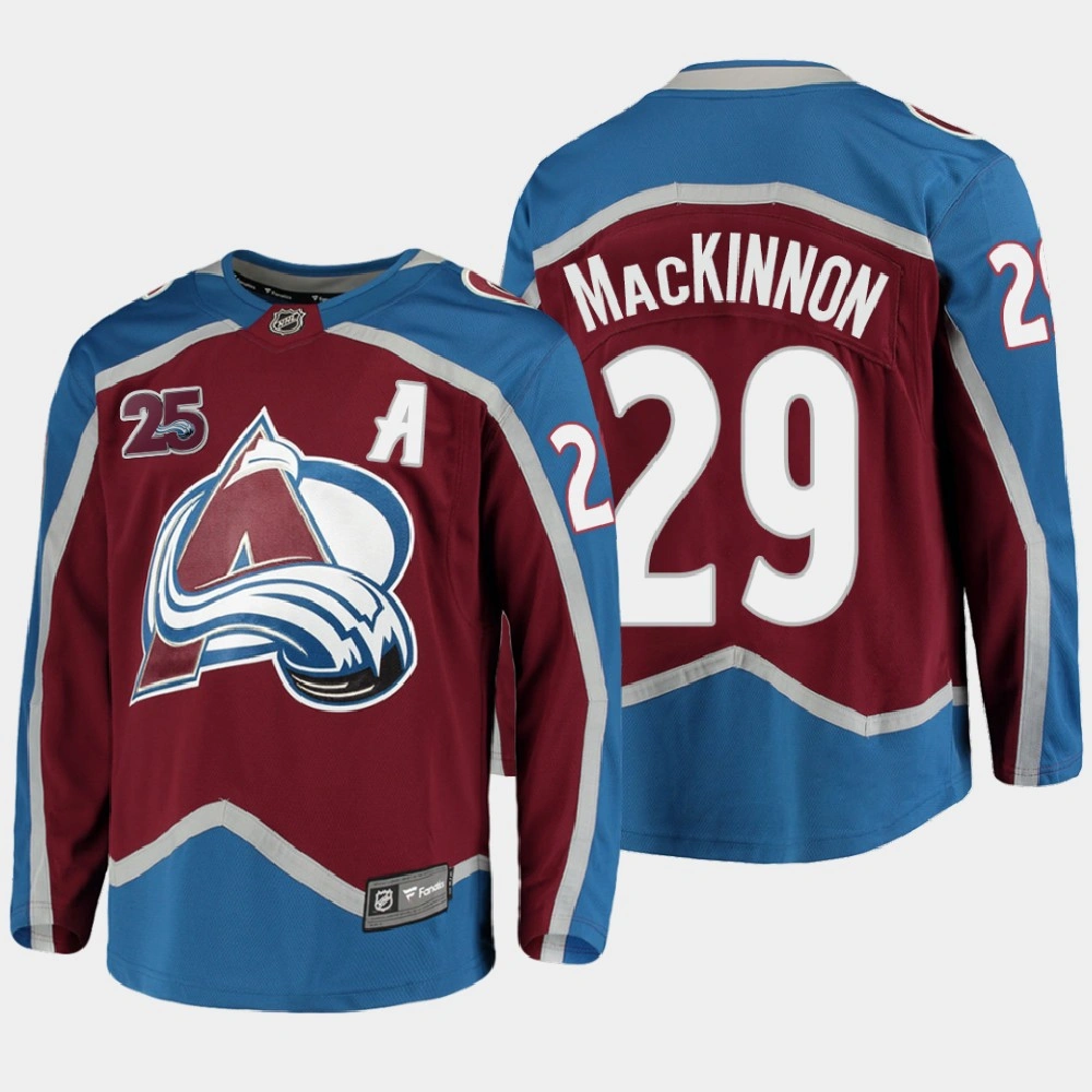 Colorado Avalanche Nathan Mackinnon #29 2020-21 25th Anniversary Home Burgundy Jersey - Men