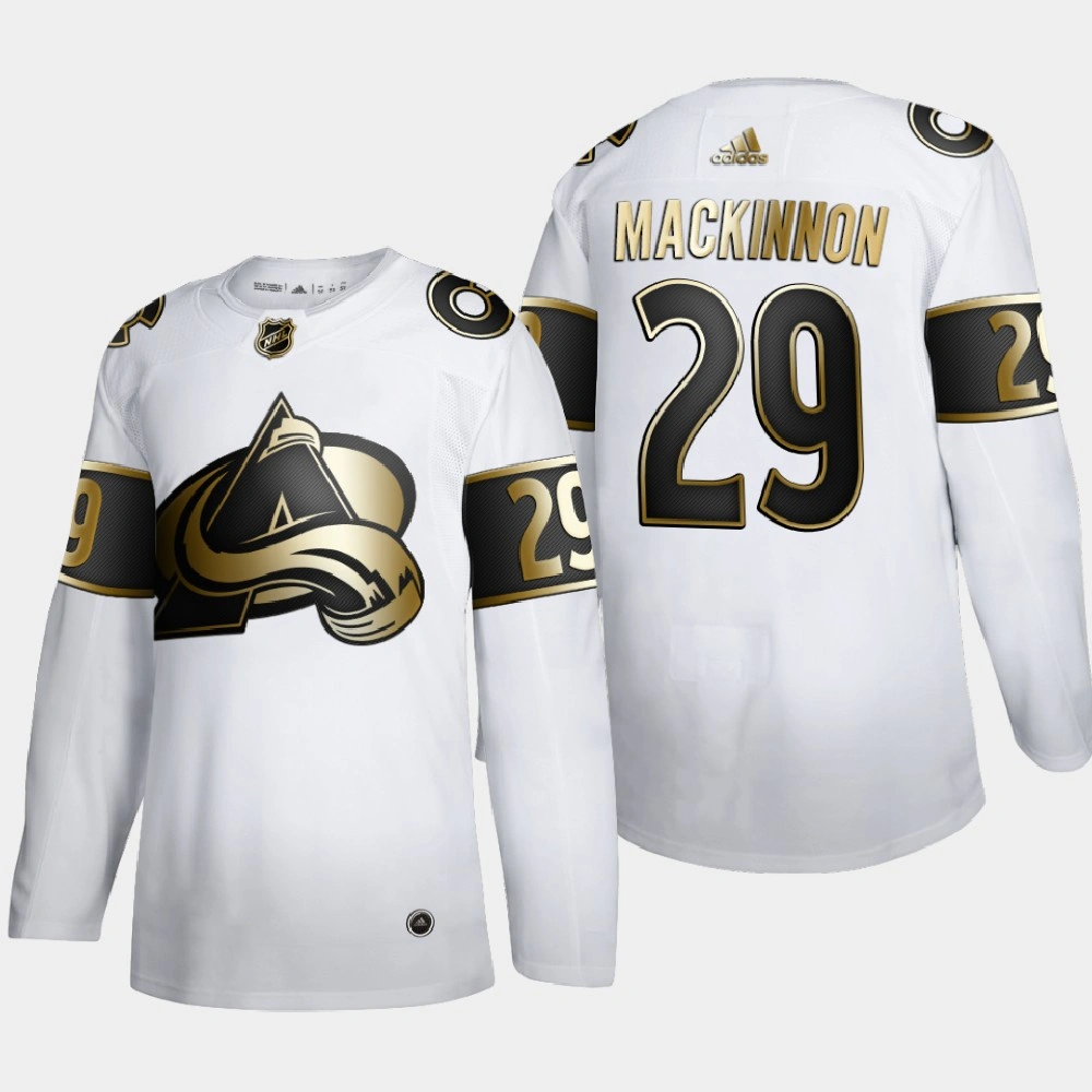 Men's Colorado Avalanche Nathan MacKinnon #29 2020 Hart Trophy White Jersey