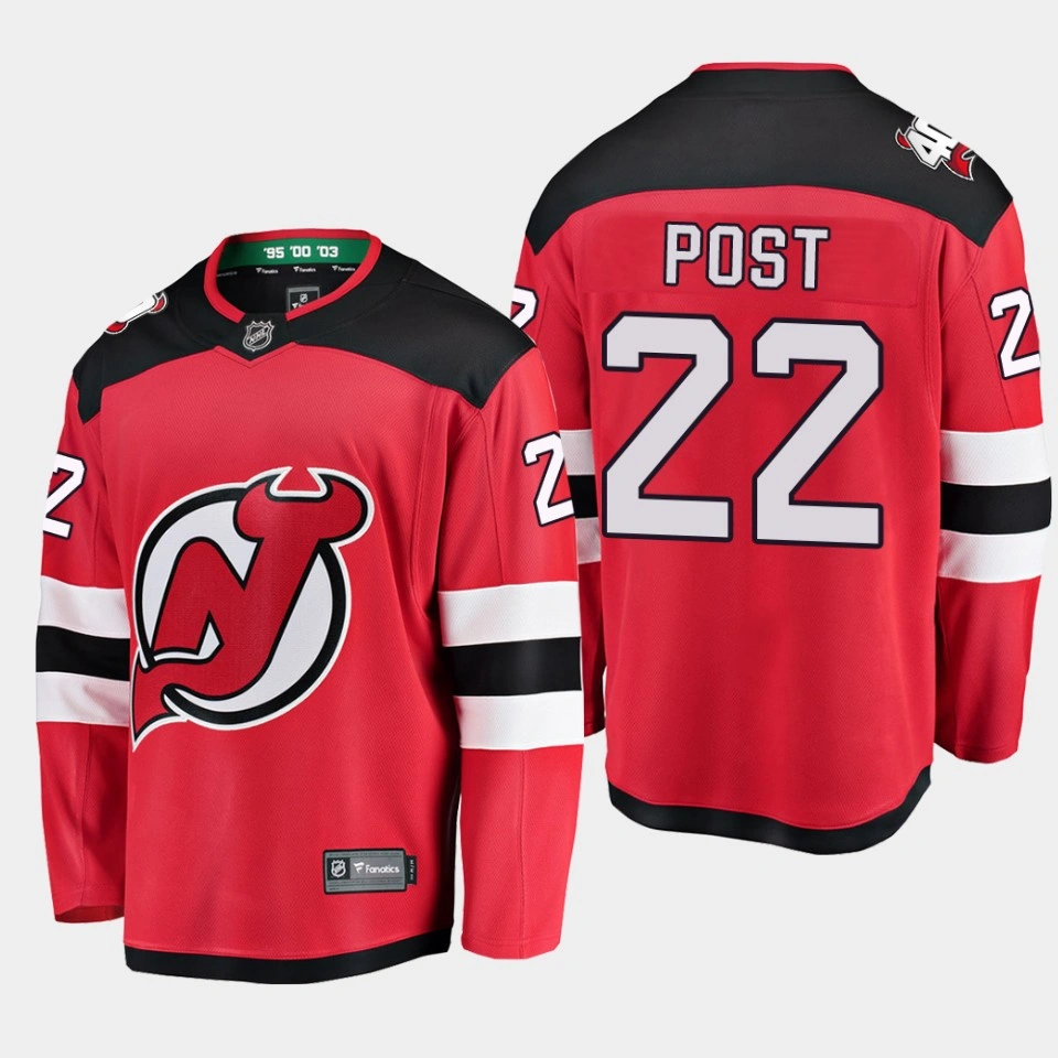 New Jersey Devils Post Malone Home Red #22 Jersey New Jersey Devils Post Malone Home Red #22 Jersey