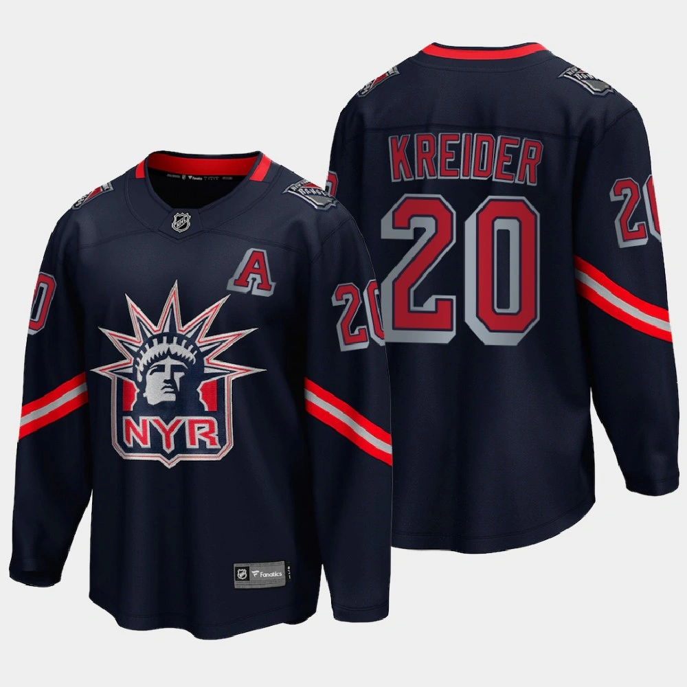 Men's New York Rangers Chris Kreider #20 Reverse Retro Special Edition Navy Jersey