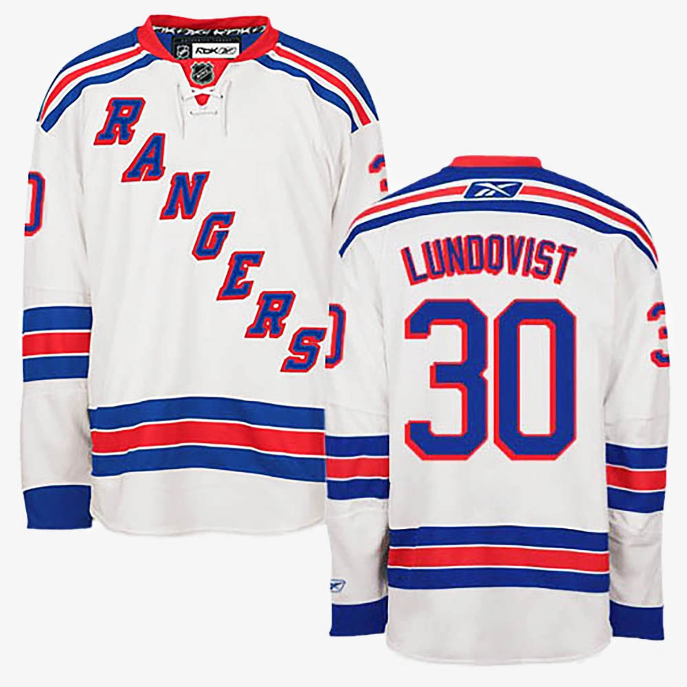 Women's Henrik Lundqvist New York Rangers White Away Jersey