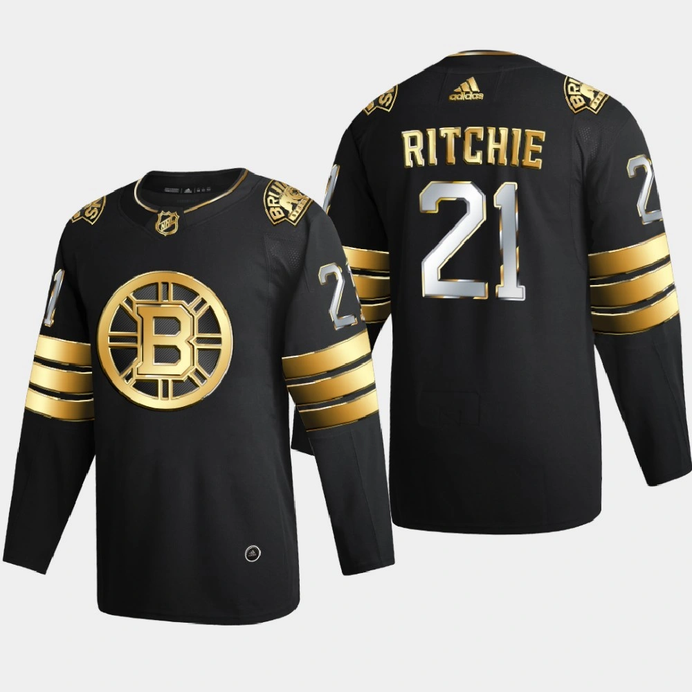 Men Boston Bruins Nick Ritchie #21 2020-21 Authentic Golden Limited Edition Jersey - Black