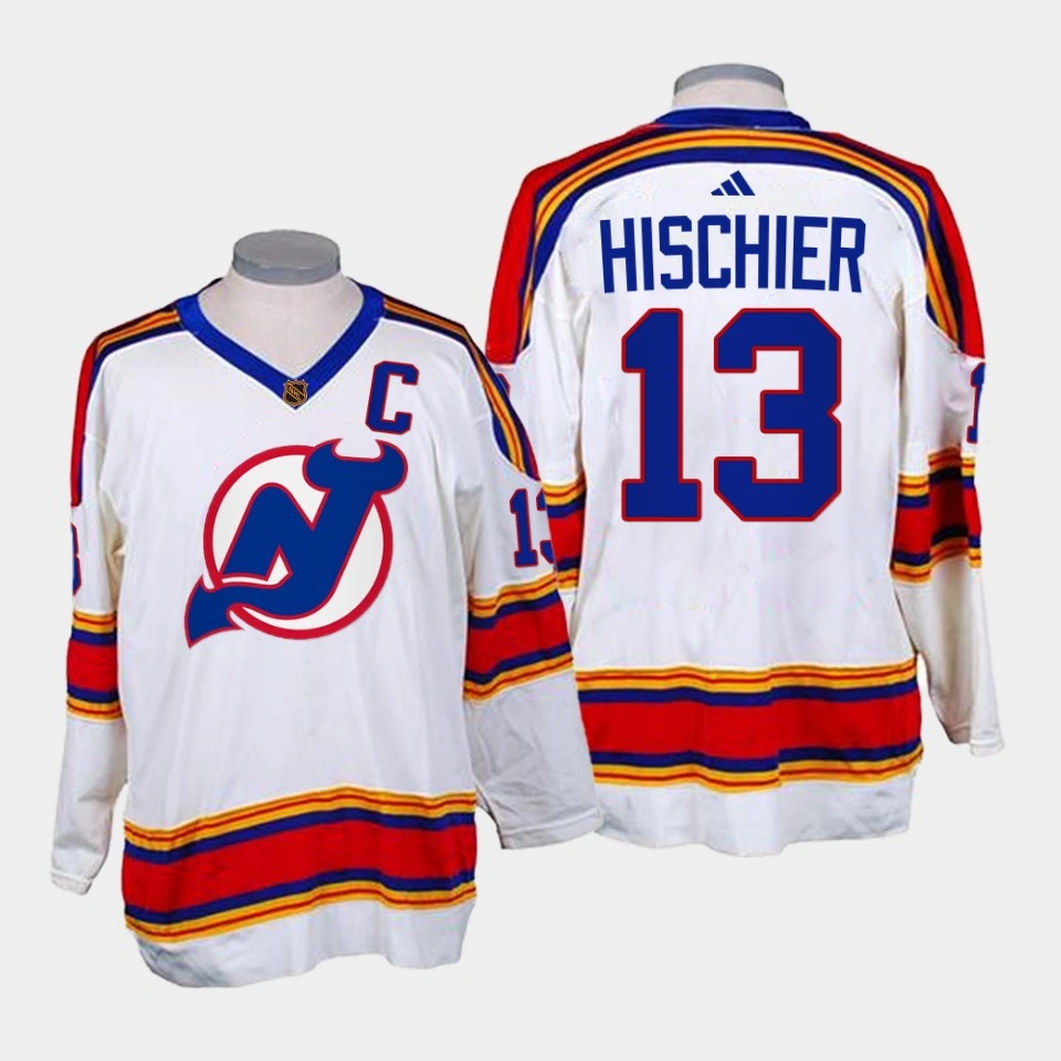 Women's Nico Hischier New Jersey Devils 2022-23 Reverse Retro 2.0 Replica White Jersey