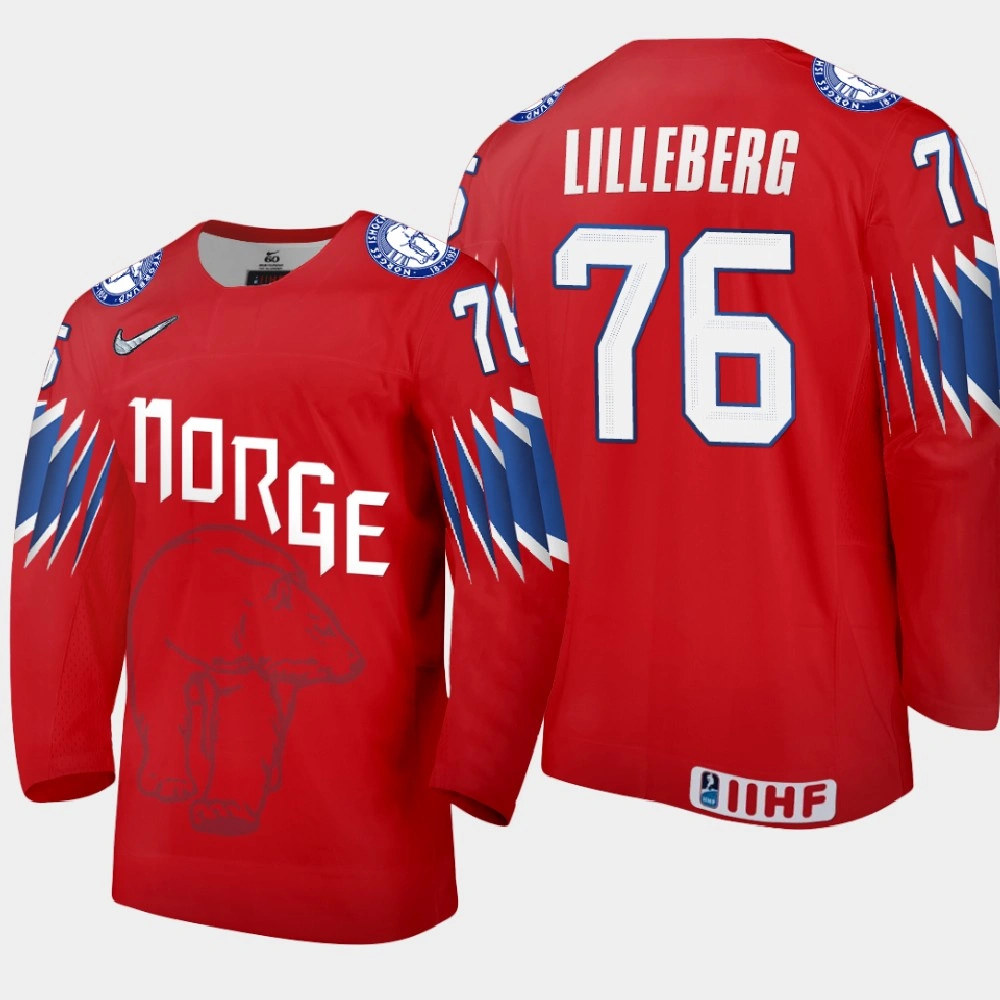 Women's Norway Emil Lilleberg #76 2021 IIHF World Championship Limited Red Jersey