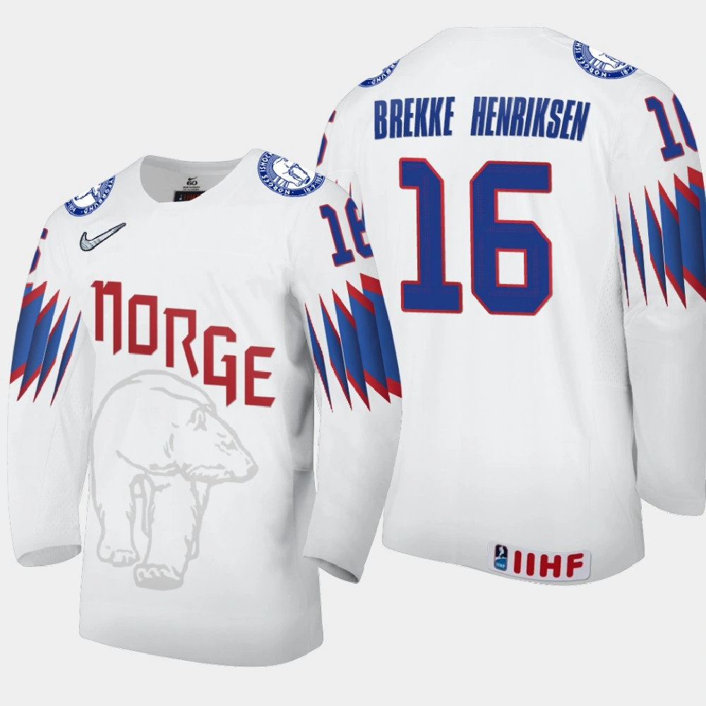 Youth Norway Magnus Brekke Henriksen #16 2021 IIHF World Championship Home White Jersey Youth Norway Magnus Brekke Henriksen #16 2021 IIHF World Championship Home White Jersey