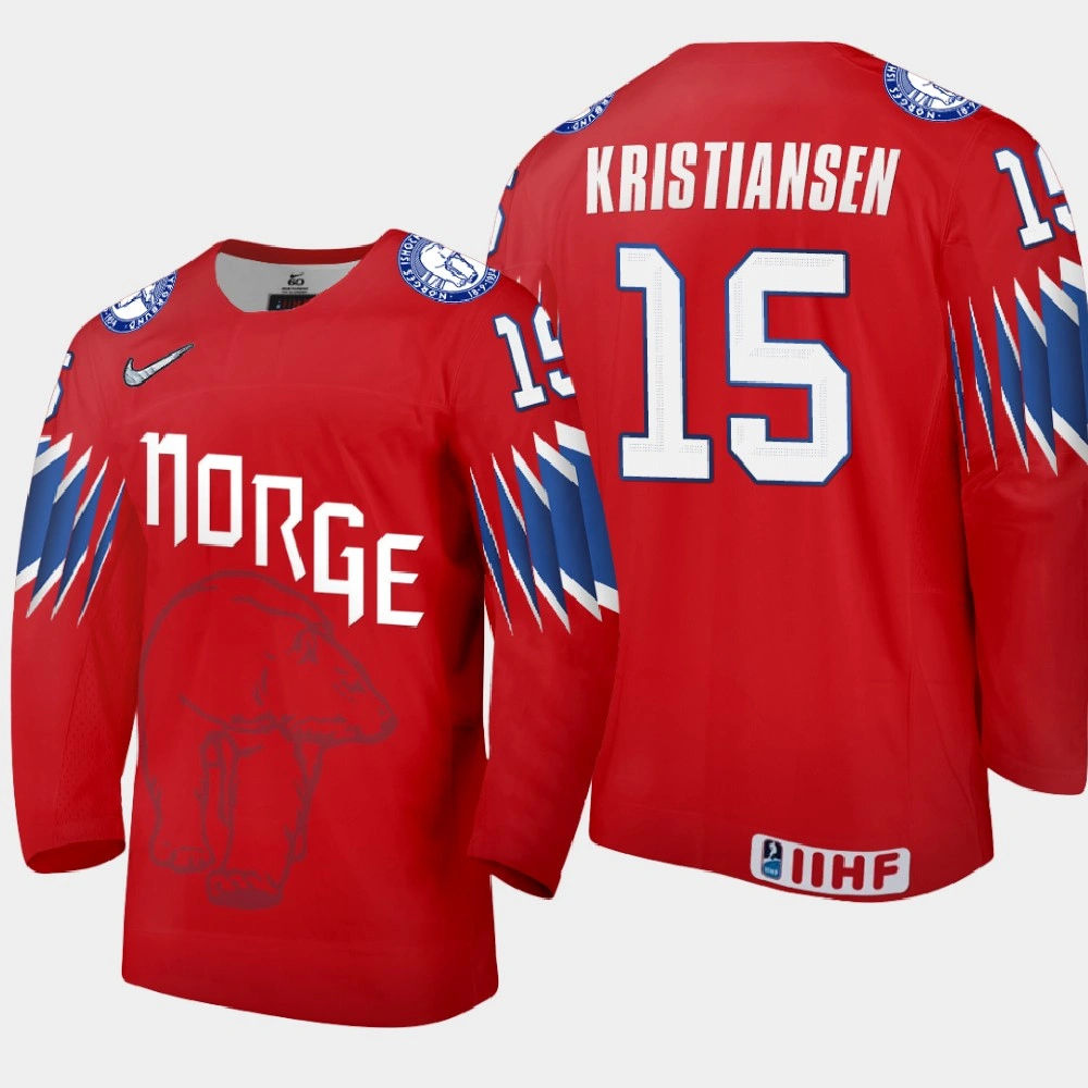 Youth Norway Tommy Kristiansen #15 2021 IIHF World Championship Limited Red Jersey