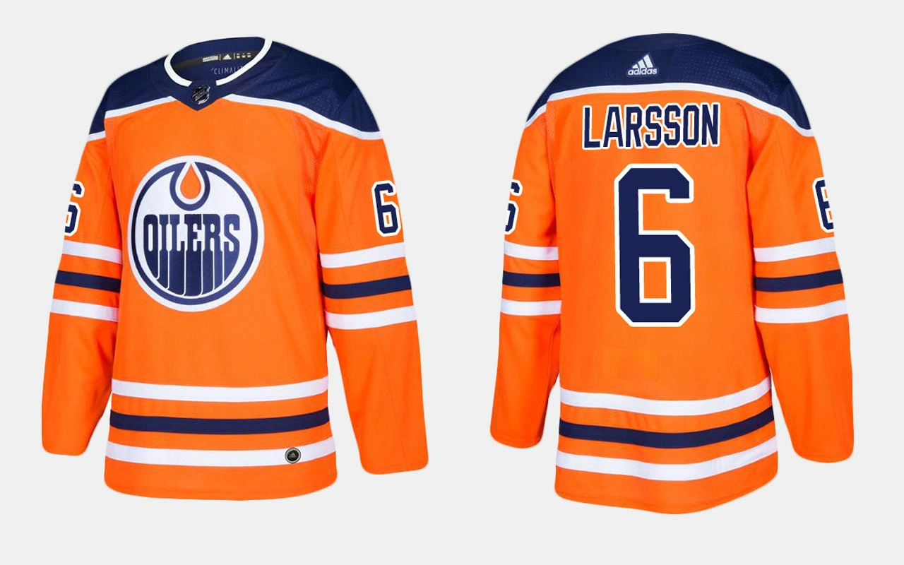 Youth Edmonton Oilers #6 Adam Larsson Home Orange Jersey Youth Edmonton Oilers #6 Adam Larsson Home Orange Jersey