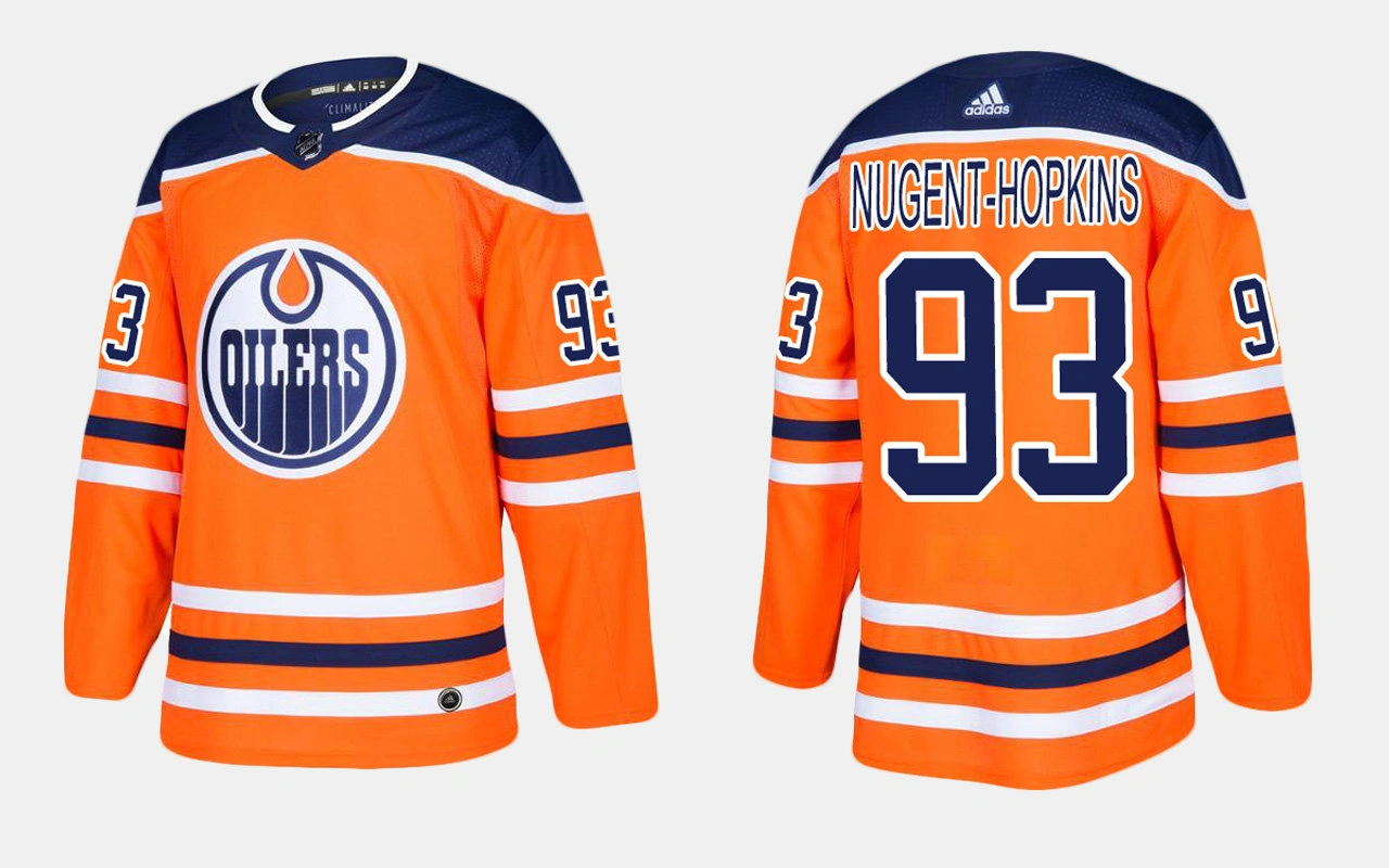 Edmonton Oilers #93 Ryan Nugent-Hopkins Home Orange Jersey Edmonton Oilers #93 Ryan Nugent-Hopkins Home Orange Jersey