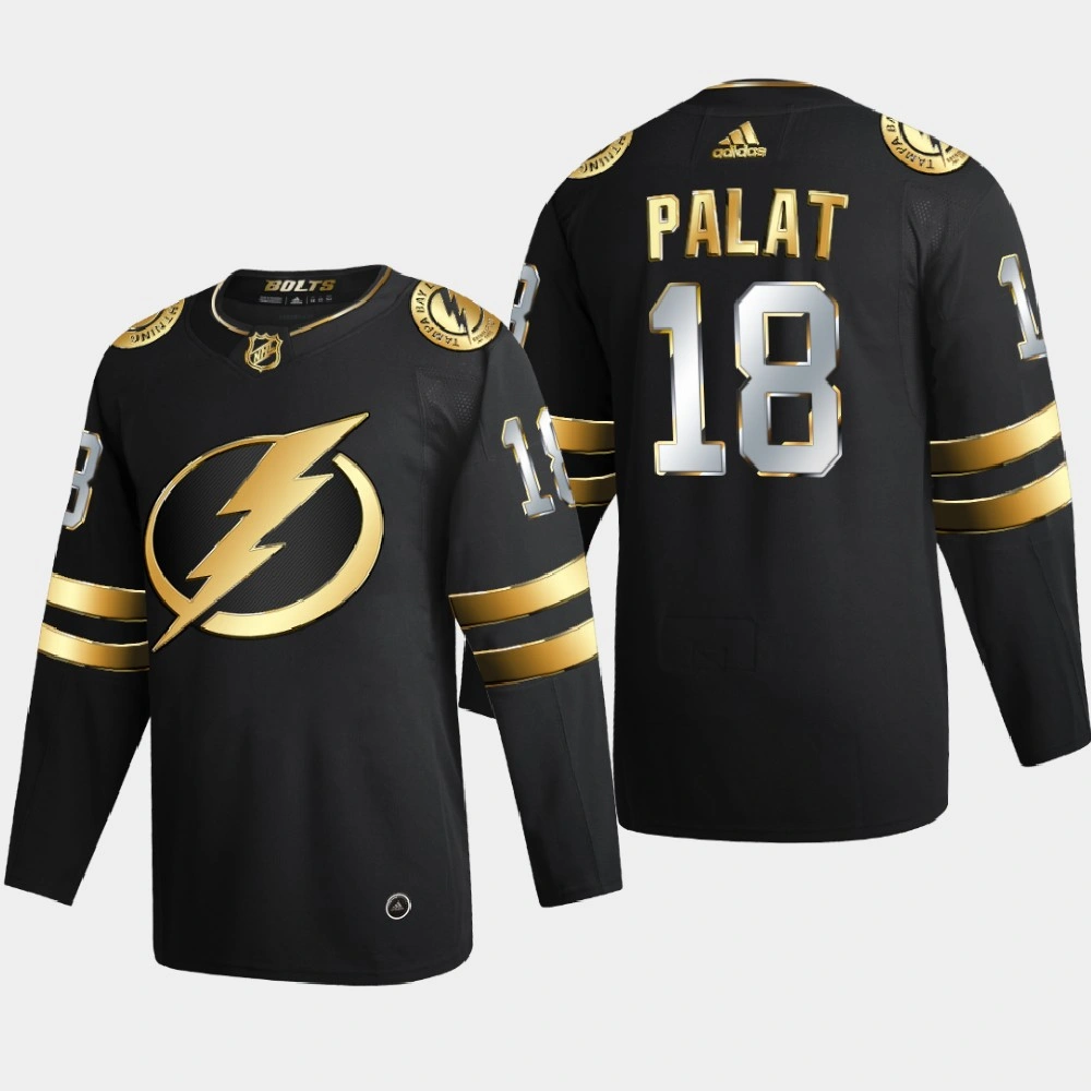 Men's Tampa Bay Lightning Ondrej Palat #18 2020-21 Authentic Golden Limited Edition Jersey - Black Men's Tampa Bay Lightning Ondrej Palat #18 2020-21 Authentic Golden Limited Edition Jersey - Black