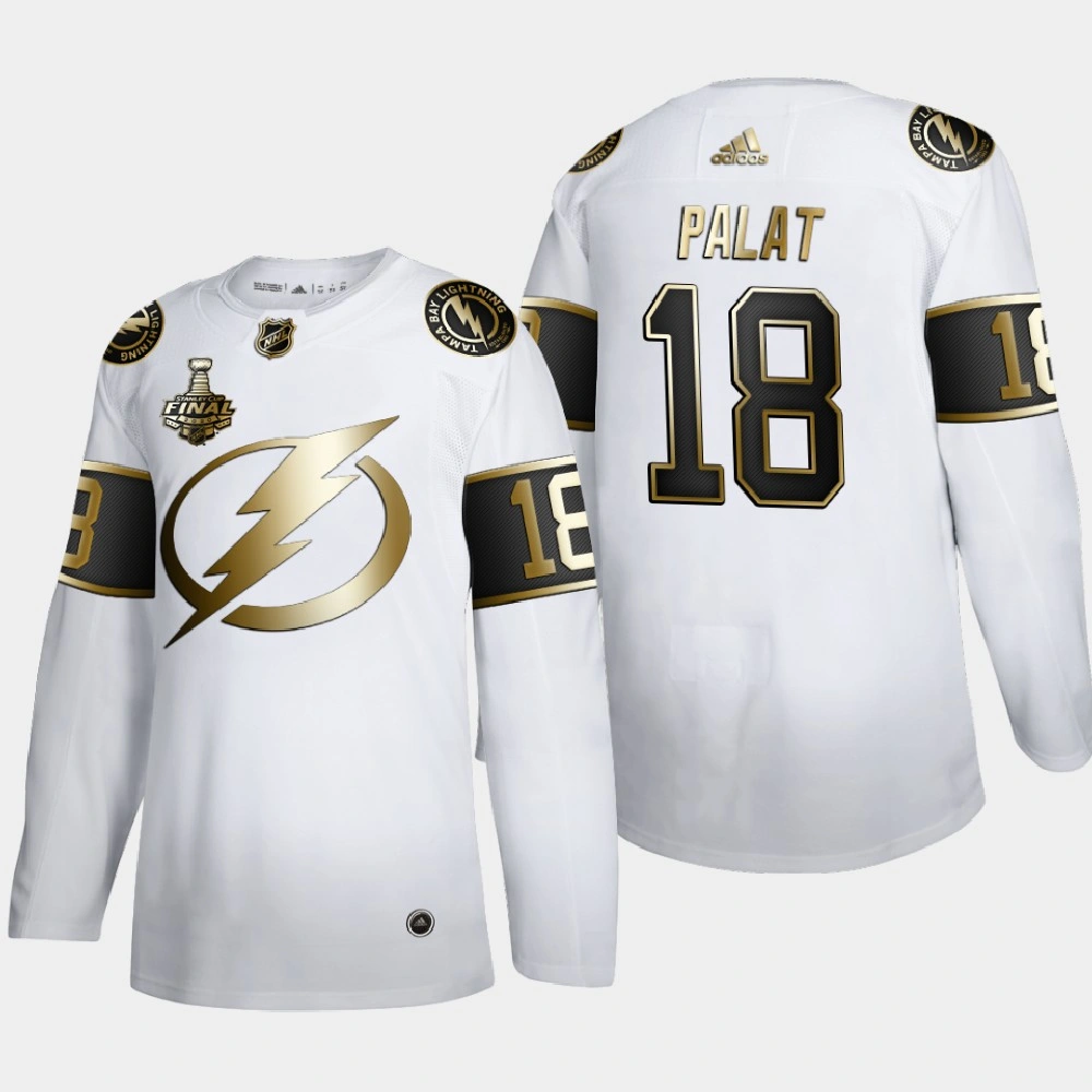 Youth Tampa Bay Lightning Ondrej Palat #18 2020 Stanley Cup Final Gold Limited White Jersey