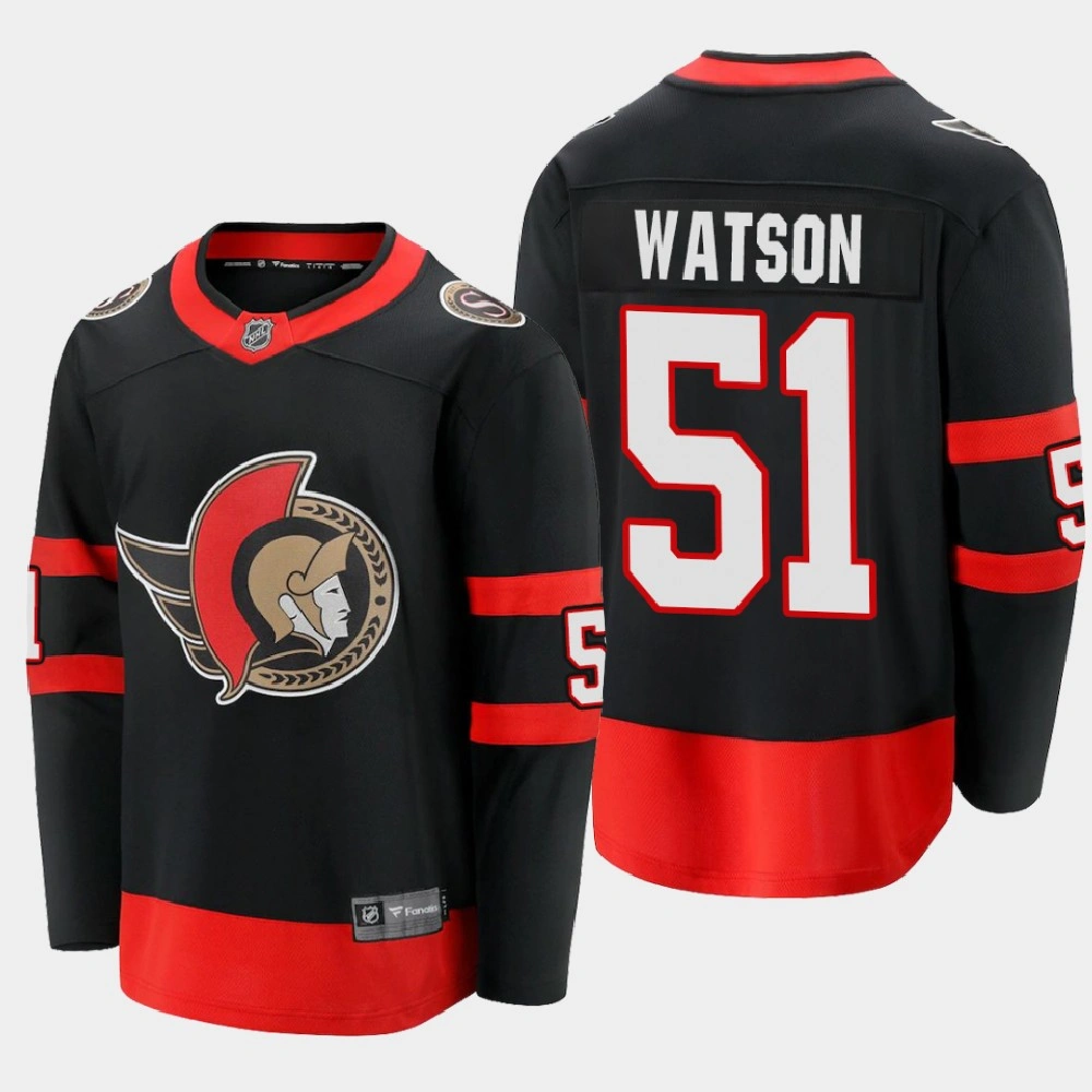 Women's Ottawa Senators Austin Watson #51 Home 2020-21 Breakaway Player Black Jersey