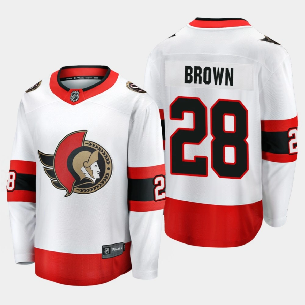 Youth Ottawa Senators Connor Brown #28 Away 2020-21 Premier White Jersey