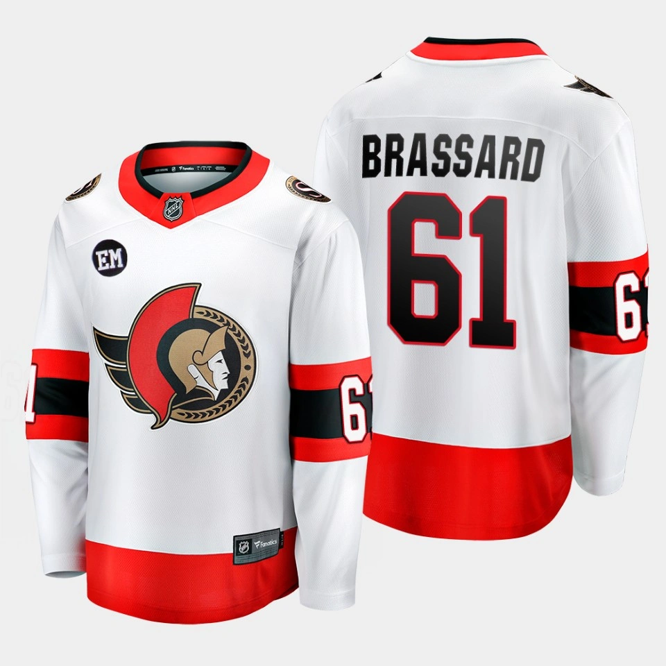 Ottawa Senators Derick Brassard Away White #61 Jersey Breakaway Player Ottawa Senators Derick Brassard Away White #61 Jersey Breakaway Player