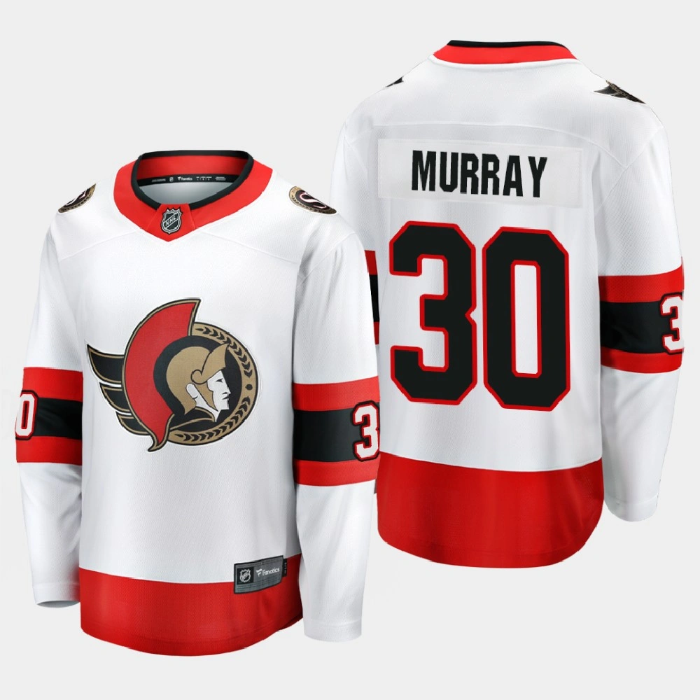 Youth Ottawa Senators Matt Murray #30 Away 2020-21 Breakaway Player White Jersey