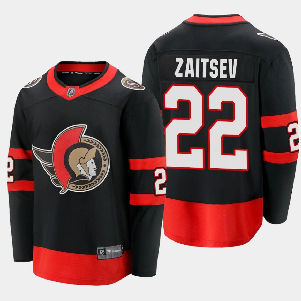 Women's Ottawa Senators Nikita Zaitsev #22 Home 2020-21 Premier Black Jersey Women's Ottawa Senators Nikita Zaitsev #22 Home 2020-21 Premier Black Jersey