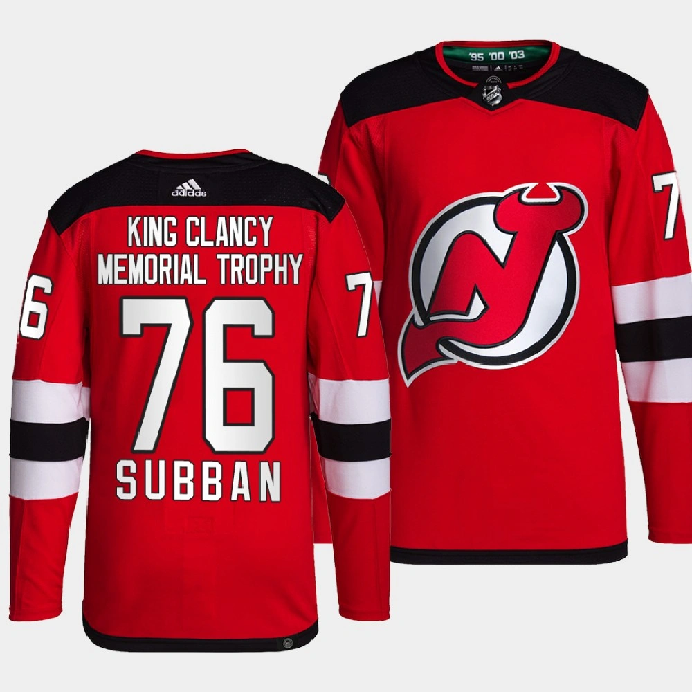P.K. Subban King Clancy Memorial Trophy #76 New Jersey Devils Red Authentic Jersey