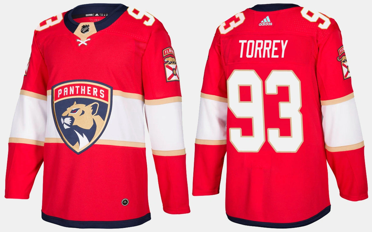 Florida Panthers #93 Retired Bill Torrey Home Red Jersey Florida Panthers #93 Retired Bill Torrey Home Red Jersey