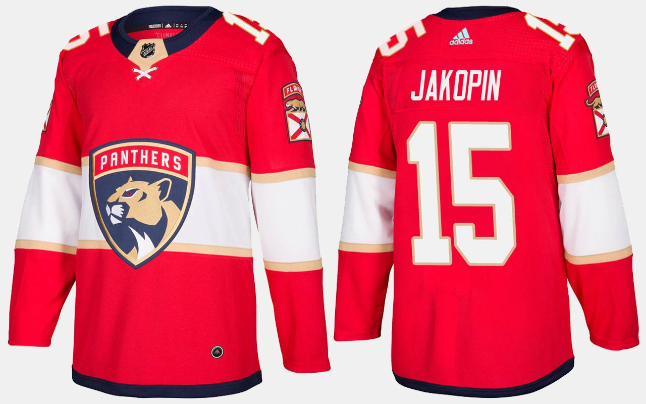 Florida Panthers #15 Retired John Jakopin Home Red Jersey