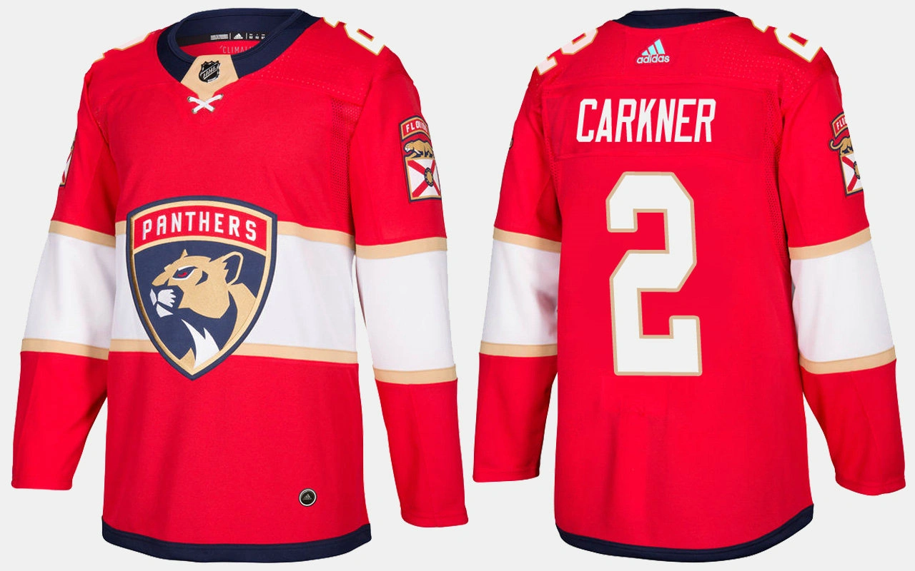 Florida Panthers #2 Retired Terry Carkner Home Red Jersey