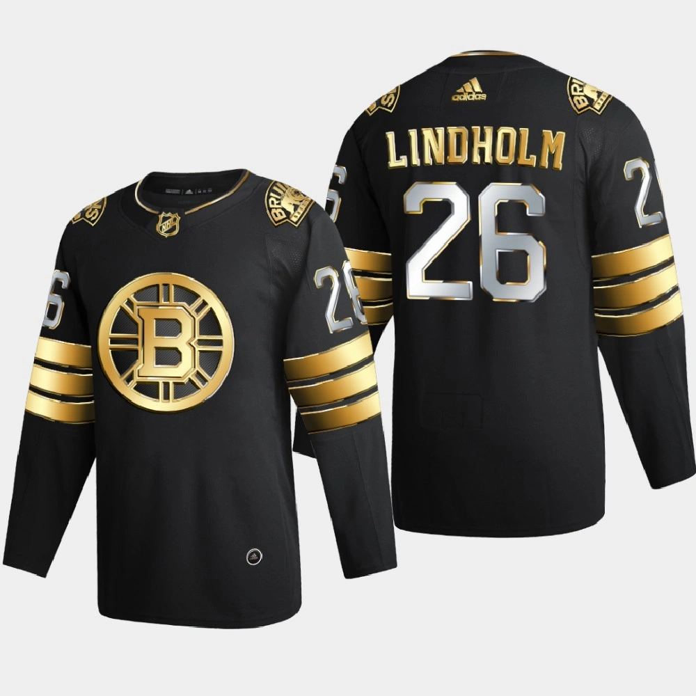 Youth Boston Bruins Par Lindholm #26 2020-21 Authentic Golden Limited Edition Jersey - Black