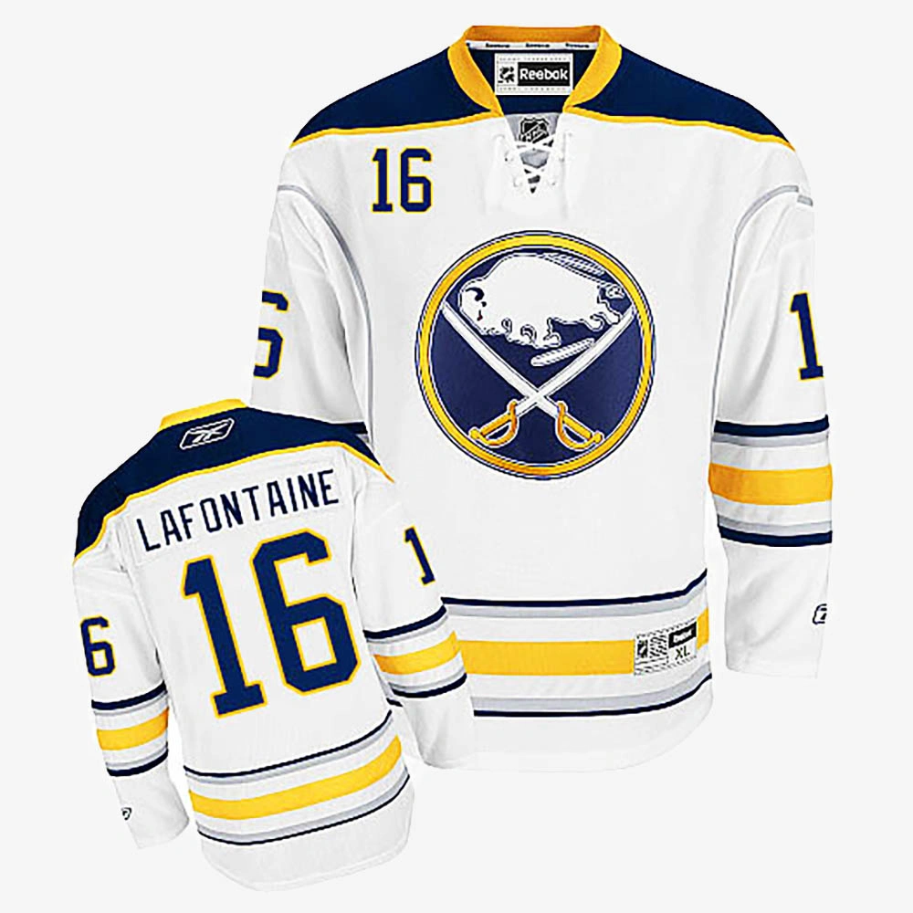 Pat Lafontaine Buffalo Sabres White Away Jersey