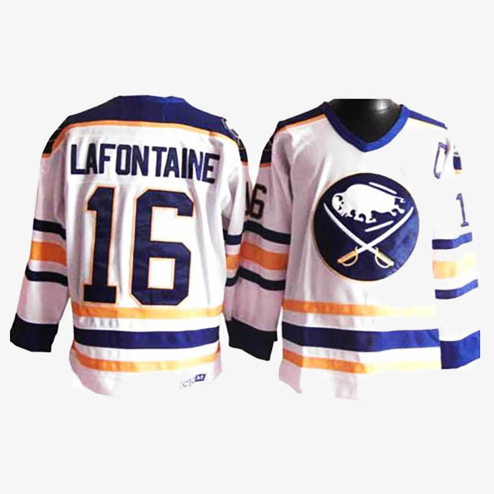 Pat Lafontaine Buffalo Sabres White Throwback Jersey