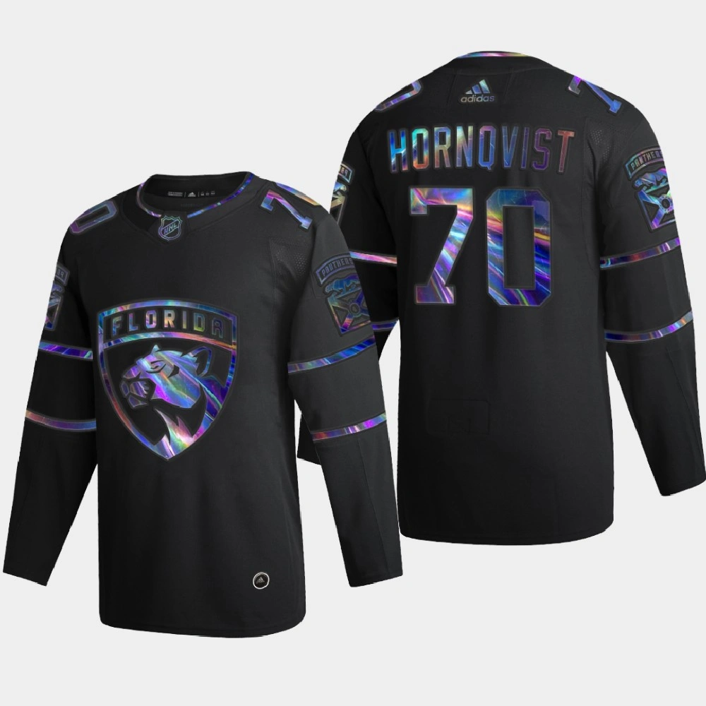 Women's Florida Panthers Patric Hornqvist #70 Iridescent Holographic Authentic Black Jersey