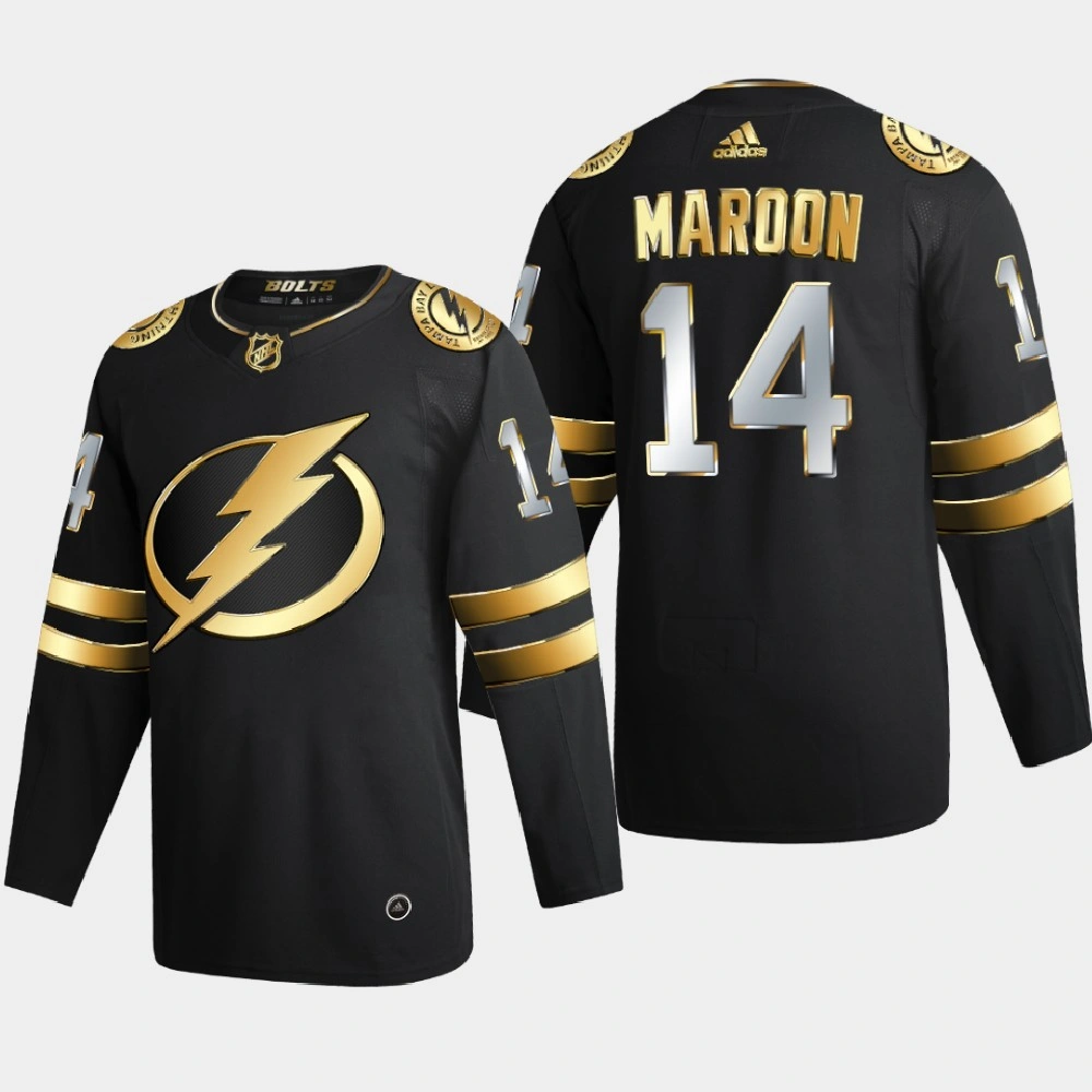 Men's Tampa Bay Lightning Patrick Maroon #14 2020-21 Authentic Golden Limited Edition Jersey - Black