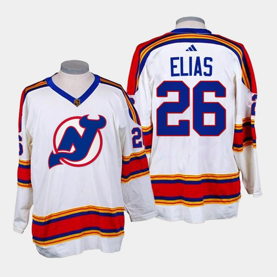 Women's Patrik Elias New Jersey Devils 2022-23 Reverse Retro 2.0 Replica White Jersey