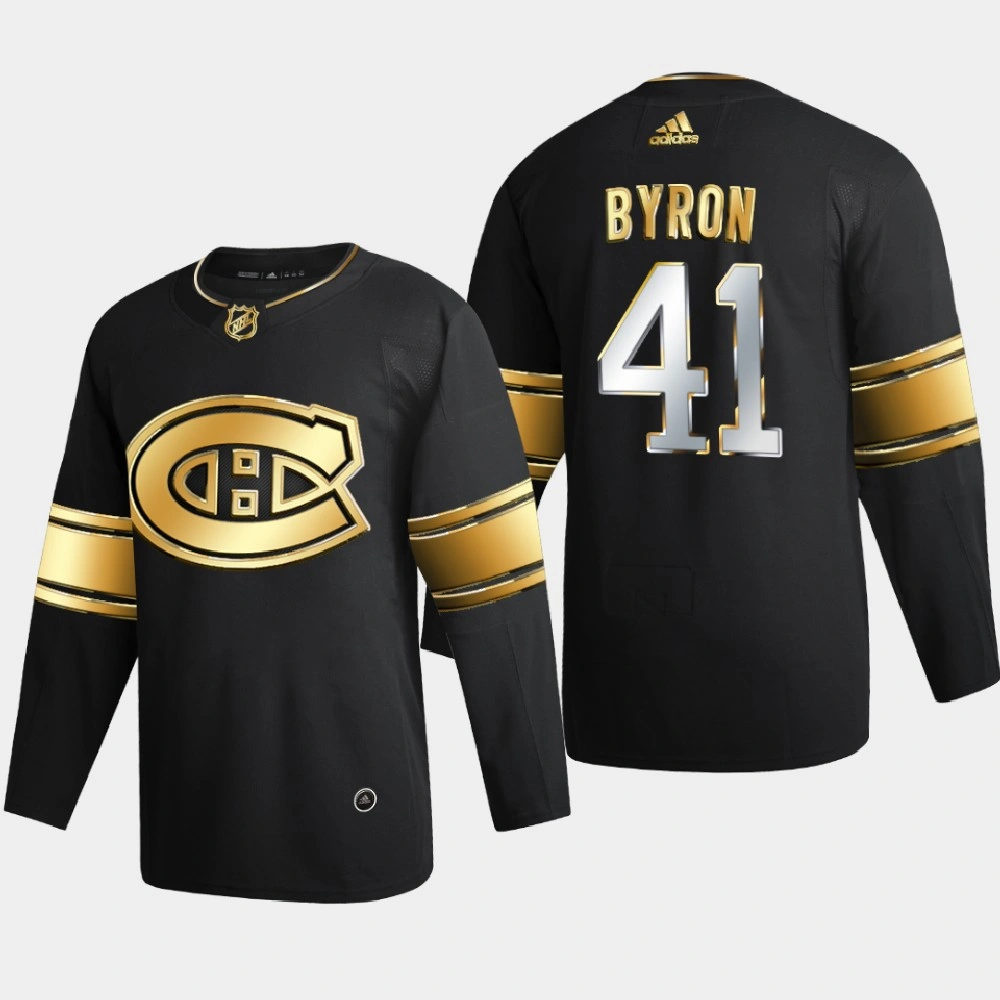 Men Montreal Canadiens Paul Byron #41 2020-21 Golden Edition Limited Authentic Jersey - Black