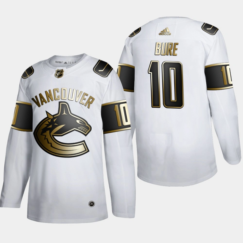 Youth Vancouver Canucks Pavel Bure #10 NHL Golden Edition White Retired Authentic Jersey Youth Vancouver Canucks Pavel Bure #10 NHL Golden Edition White Retired Authentic Jersey