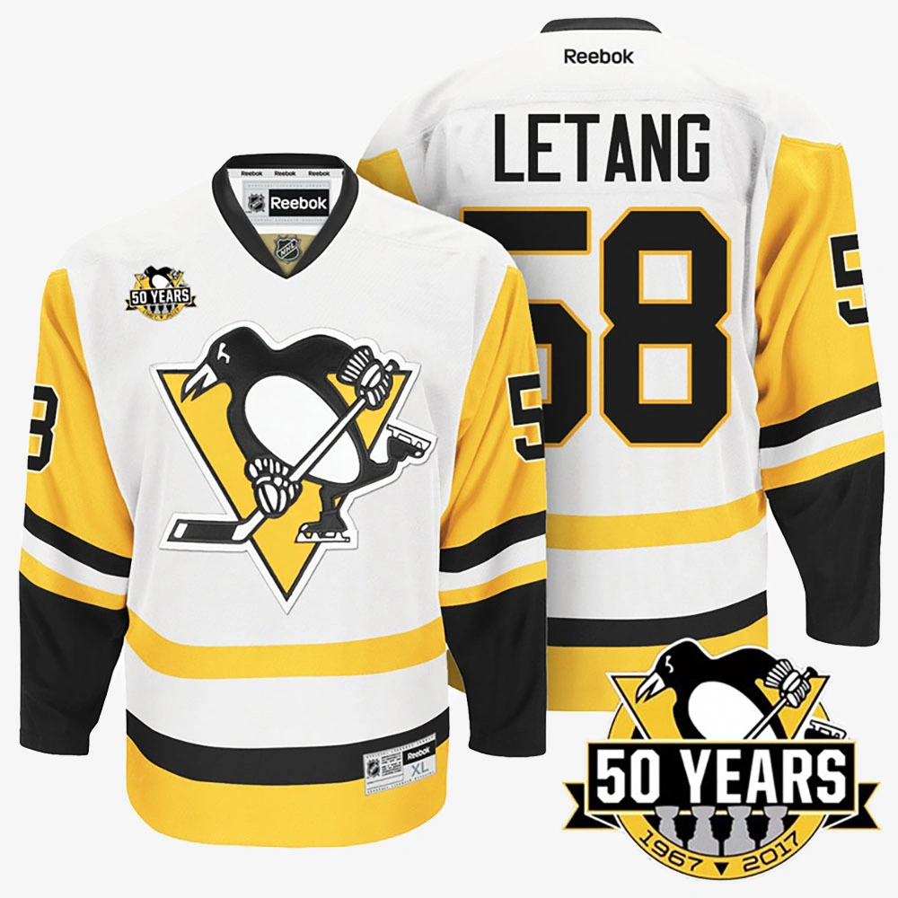 Women's Kris Letang Pittsburgh Penguins White 2016-17 New Season 50th Anniversary Gold Away Jersey Women's Kris Letang Pittsburgh Penguins White 2016-17 New Season 50th Anniversary Gold Away Jersey