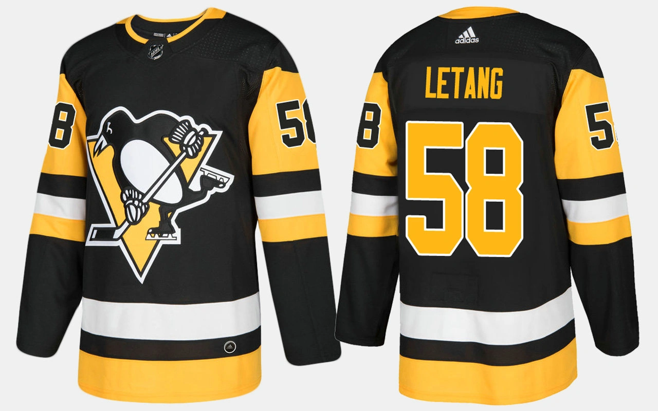 Pittsburgh Penguins #58 Kris Letang Home Black Jersey