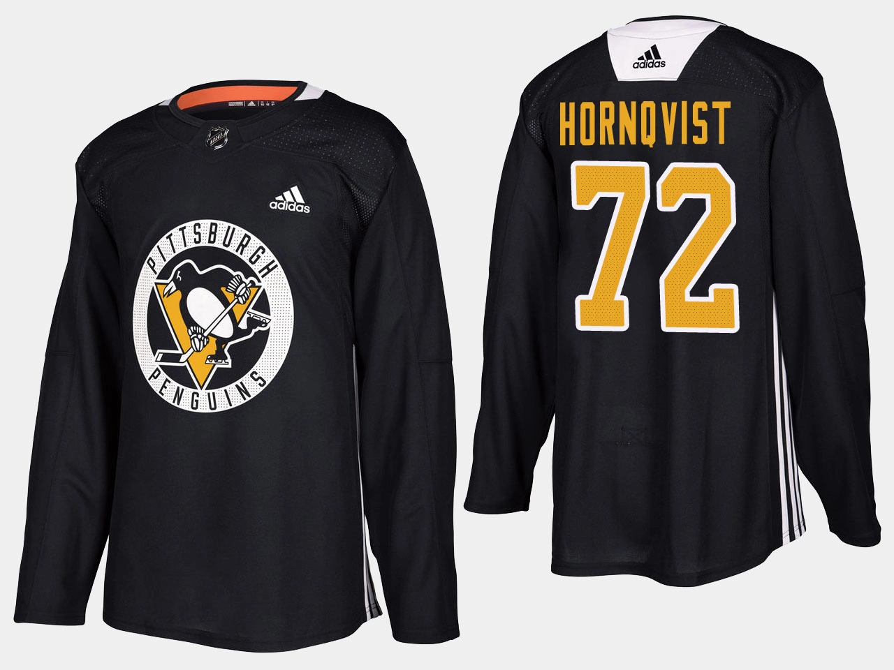 Pittsburgh Penguins #72 Patric Hornqvist Home Adidas Practice Player Black Jersey Pittsburgh Penguins #72 Patric Hornqvist Home Adidas Practice Player Black Jersey