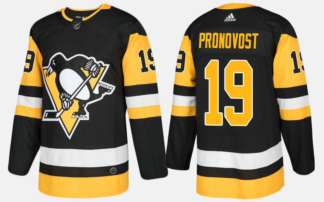 Pittsburgh Penguins #19 Retired Jean Pronovost Home Black Jersey
