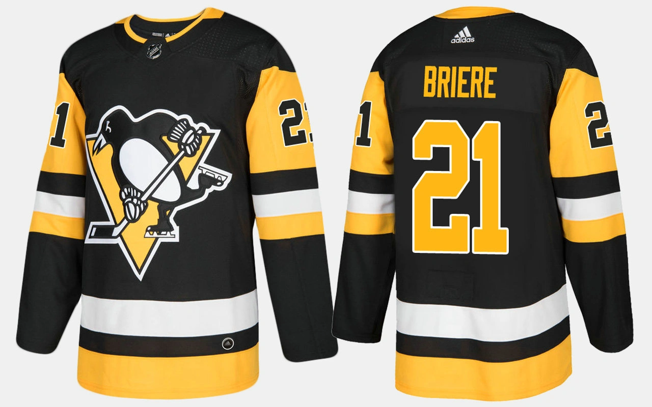 Pittsburgh Penguins #21 Retired Michel Briere Home Black Jersey