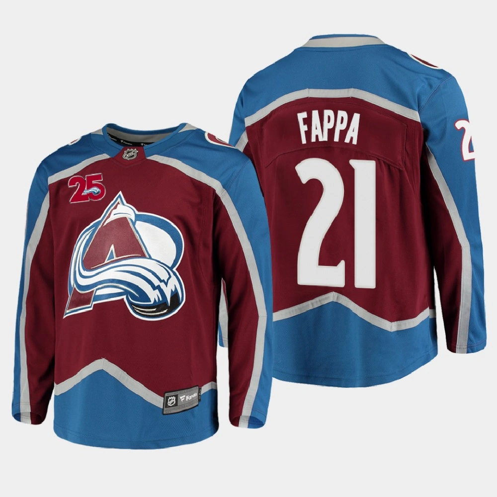 Men's Colorado Avalanche Peter Forsberg #21 Retired Player Nikename Home Burgundy Jersey Men's Colorado Avalanche Peter Forsberg #21 Retired Player Nikename Home Burgundy Jersey