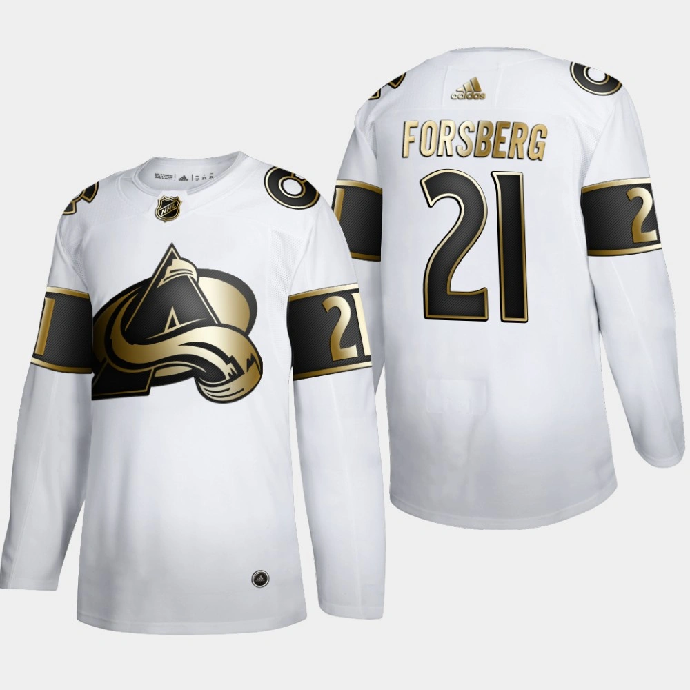 Youth Colorado Avalanche Peter Forsberg #21 NHL Golden Edition White Retired Authentic Jersey Youth Colorado Avalanche Peter Forsberg #21 NHL Golden Edition White Retired Authentic Jersey