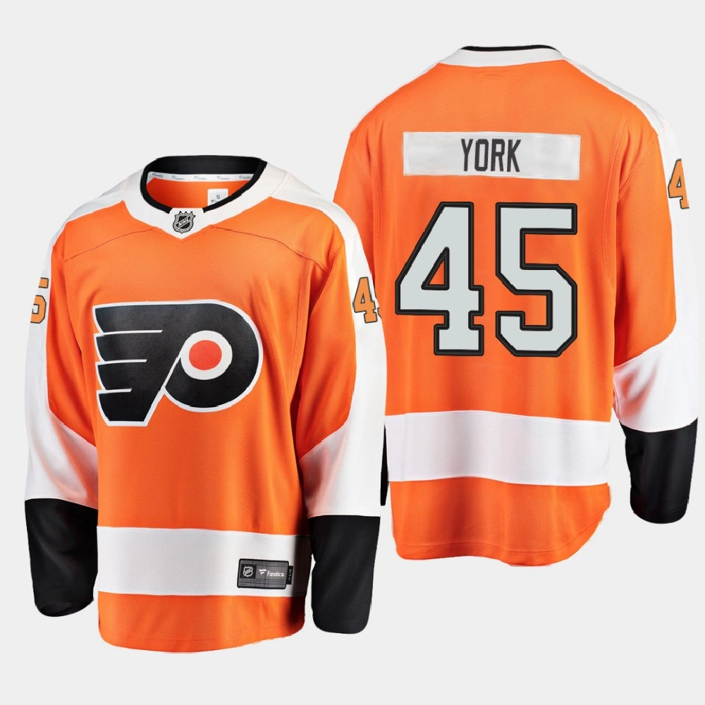 Men's Philadelphia Flyers Cam York #45 Home 2021 Orange Jersey Men's Philadelphia Flyers Cam York #45 Home 2021 Orange Jersey