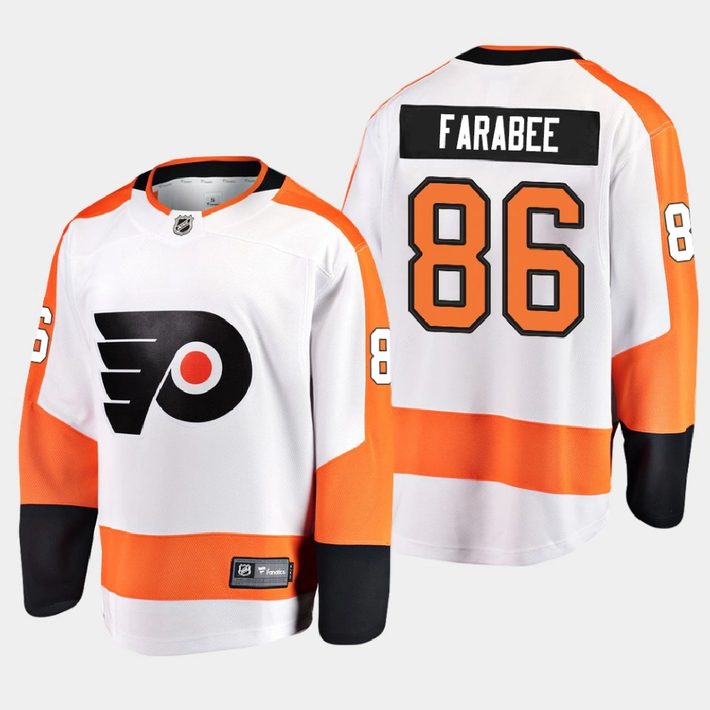 Women's Philadelphia Flyers Joel Farabee #86 Away 2020-21 Breakaway Player White Jersey Women's Philadelphia Flyers Joel Farabee #86 Away 2020-21 Breakaway Player White Jersey