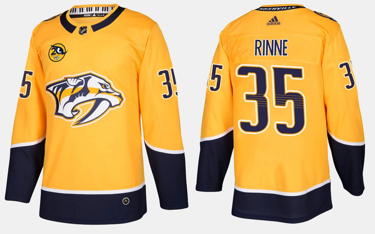 Women's Nashville Predators #35 Pekka Rinne Home Yellow Jersey