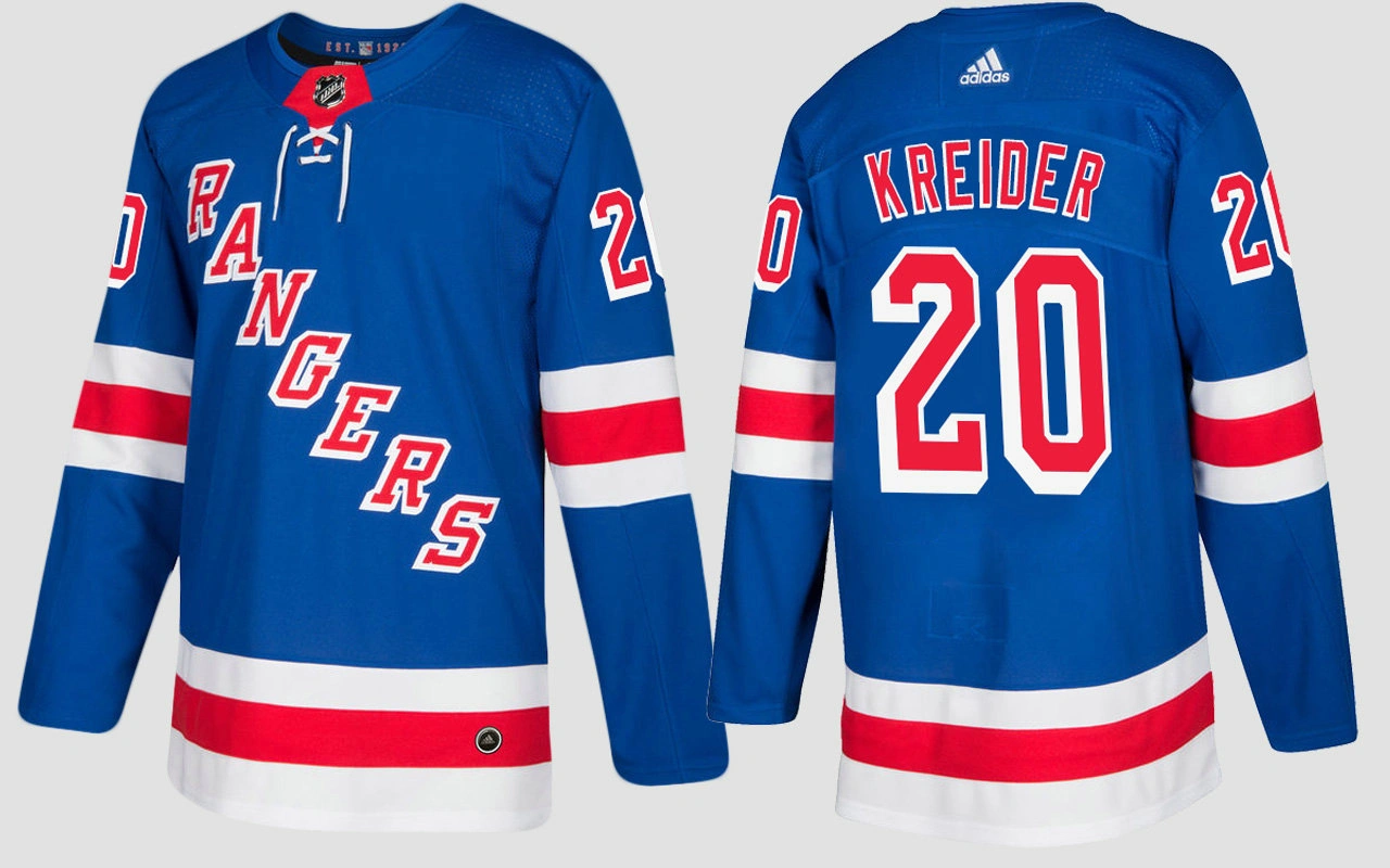 Youth New York Rangers #20 Chris Kreider Home Blue Jersey