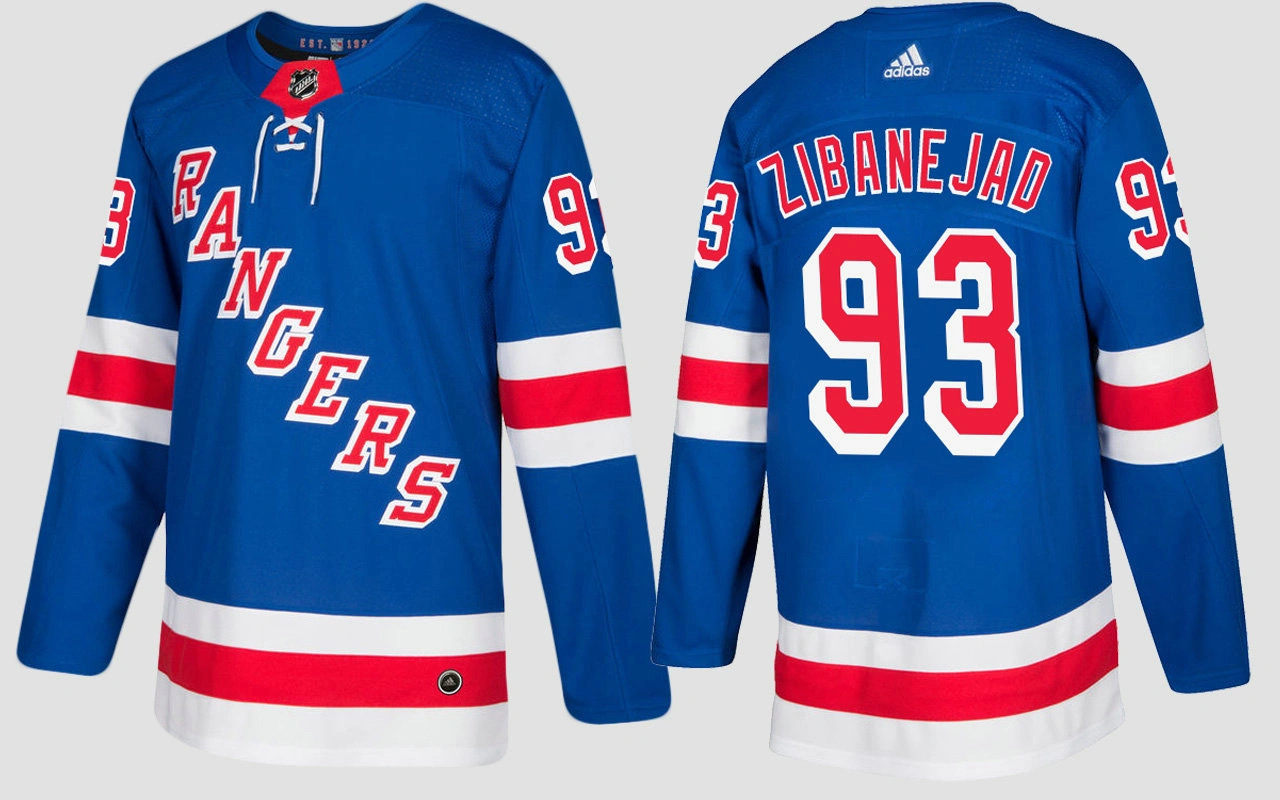 New York Rangers #93 Mika Zibanejad Home Blue Jersey